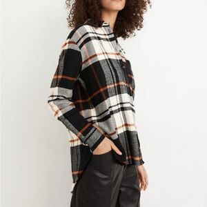 Madewell Oversized Ex-Boyfriend Shirt in Bromley Plaid • NWOT